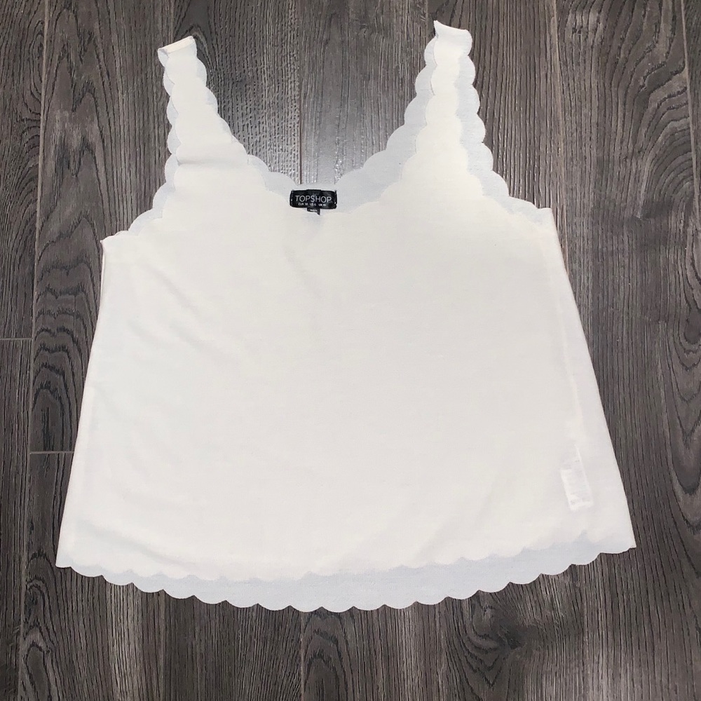 Topshop scalloped top